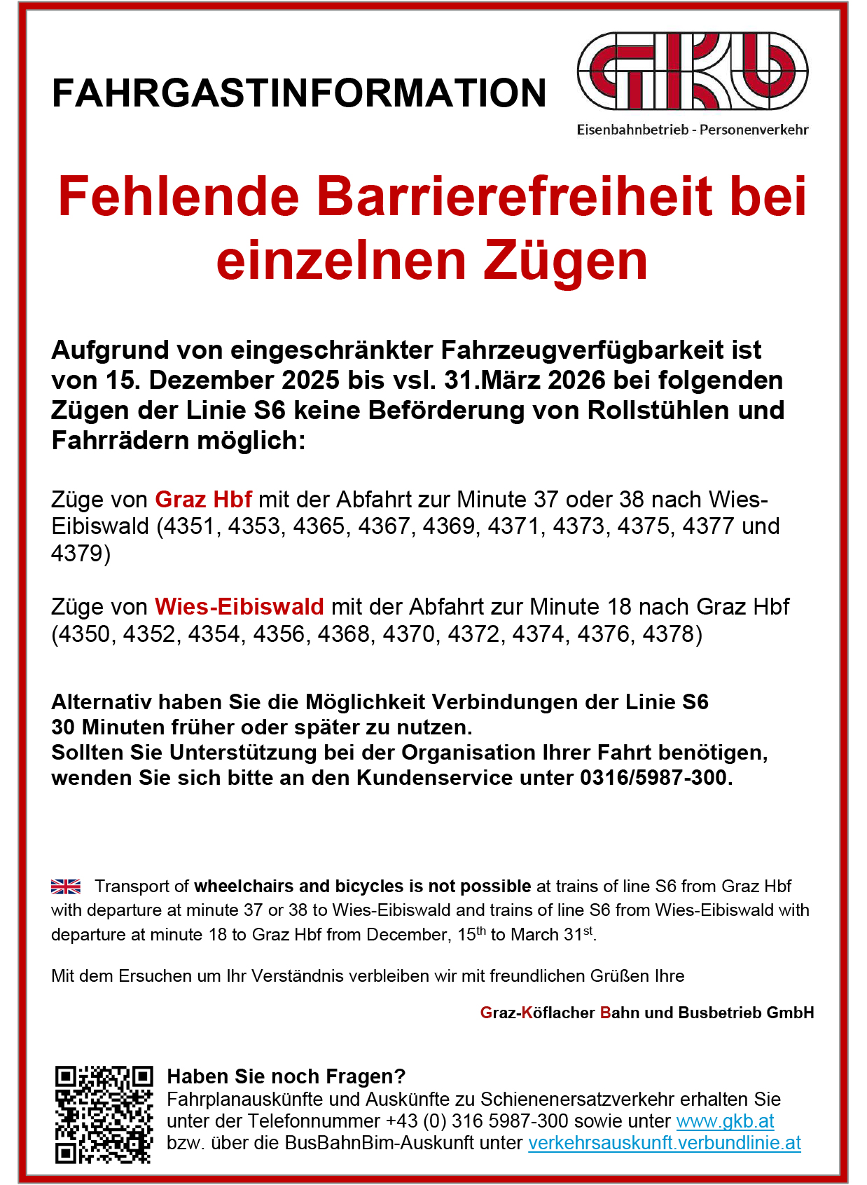 Fahrgastinfo Popup