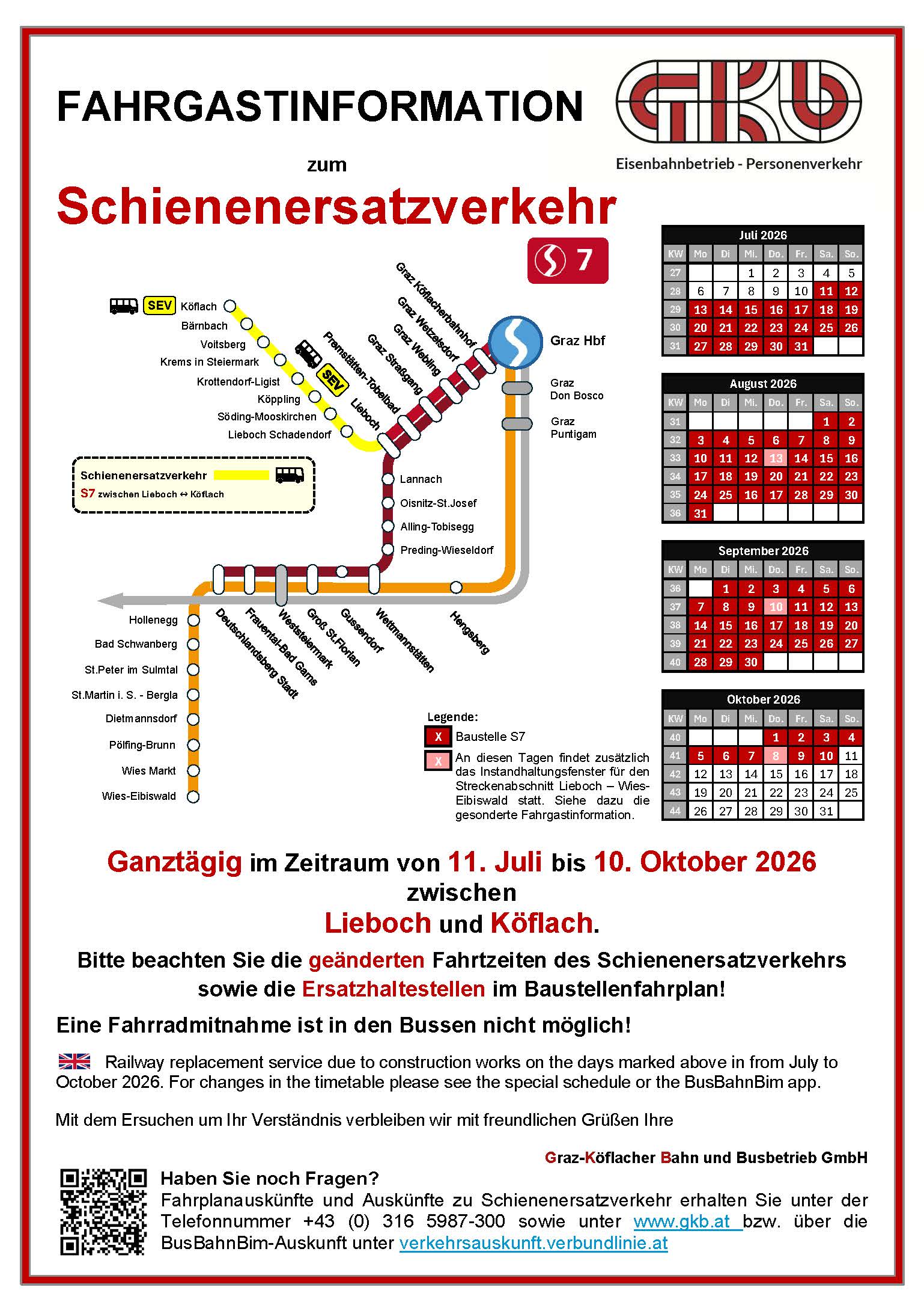 Sonderfahrplan