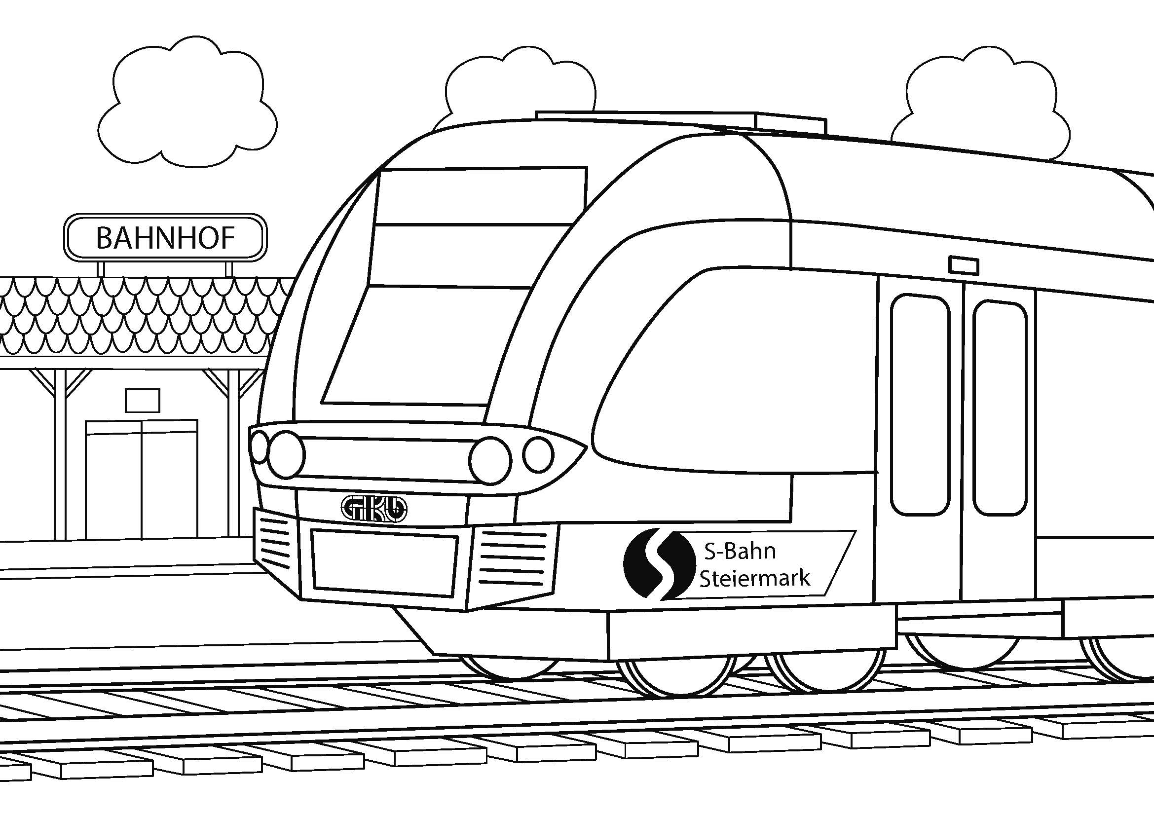 S-Bahn am Bahnhof