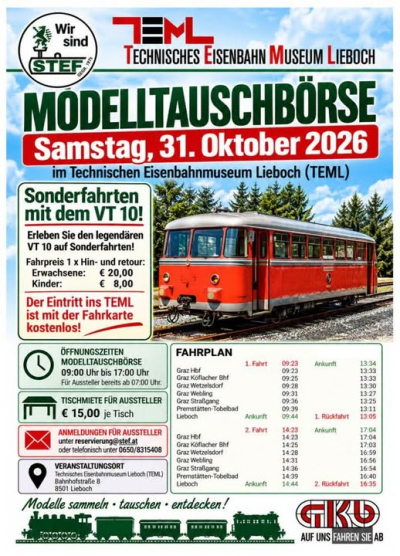 TEML: Modelltauschbörse am Samstag, 31 Oktober 2026