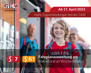 Mehr Zugverbindungen bei GKB